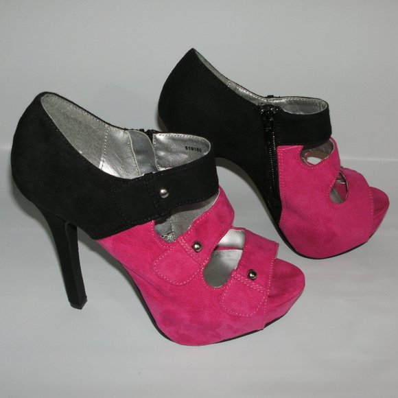 Charlotte Russe Shoes - Charlotte Russe Swede Look High Heels Size 6